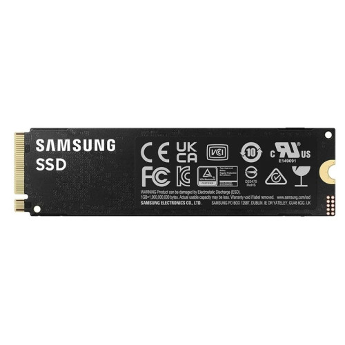 Твердотельные накопители Samsung SSD 990 PRO, 1000GB, M.2(22x80mm), NVMe 2.0, PCIe 4.0 x4, V-NAND TLC, R/W 7450/6900MB/s, IOPs 1 200 000/1 550 000, DRAM buffer 1024MB, TBW 600, DWPD 0.33 (12 мес.)