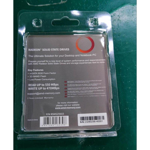 Твердотельный накопитель AMD SATA 256GB R5MS256G5 Radeon R5 mSATA