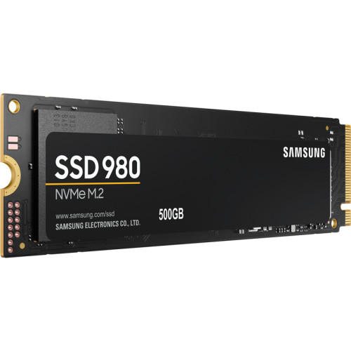 Твердотельные накопители Samsung SSD 980, 500GB, M.2(22x80mm), NVMe 1.4, PCIe 3.0 x4, 3-bit MLC, R/W 3100/2600MB/s, IOPs 400 000/470 000, TBW 300, DWPD 0.33 (12 мес.)