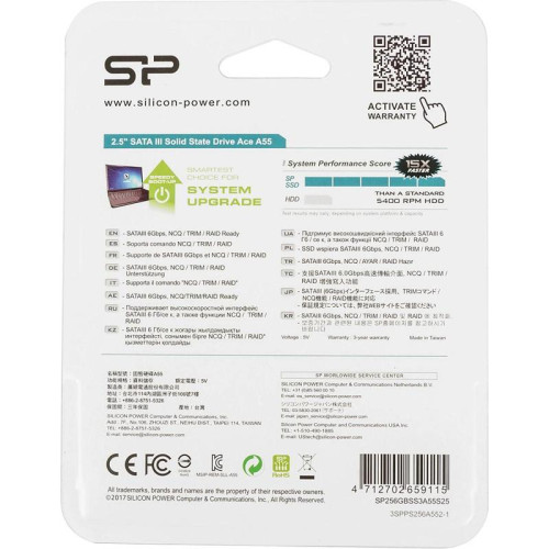 Твердотельный накопитель Silicon Power SATA-III 256GB SP256GBSS3A55S25 Ace A55 2.5