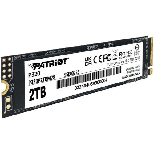 Твердотельный накопитель Patriot PCIe 3.0 x4 2TB P320P2TBM28 P320 M.2 2280 [P320P2TBM28]