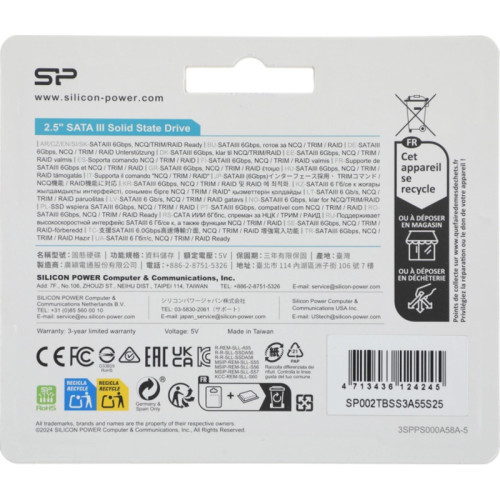 Твердотельный накопитель Silicon Power SATA-III 2TB SP002TBSS3A55S25 Ace A55 2.5 Твердотельный накопитель Silicon Power SATA-III 2TB SP002TBSS3A55S25 Ace A55 2.5