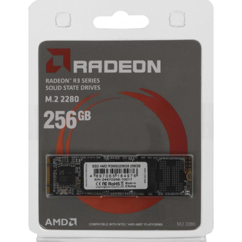Твердотельный накопитель AMD SATA 256GB R3MS0256G8 Radeon M.2 2280