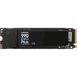 Твердотельные накопители Samsung SSD 990 EVO Plus, 4000GB, M.2(22x80mm), NVMe 2.0, NVMe 2.0, PCIe 4.0 x4, V-NAND TLC, R/W 7250/6300MB/s, IOPs 1 050/1 400 000, TBW 2400, DWPD 0.3 (12 мес.)