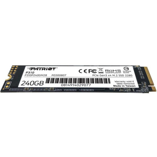Твердотельный накопитель Patriot PCIe 3.0 x4 240GB P310P240GM28 P310 M.2 2280 [P310P240GM28]