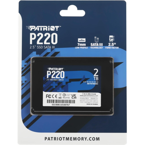 Твердотельный накопитель Patriot SATA-III 2TB P220S2TB25 P220 2.5 Твердотельный накопитель Patriot SATA-III 2TB P220S2TB25 P220 2.5