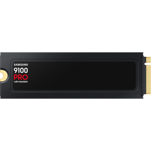 Твердотельный накопитель/ Samsung SSD 9100 PRO, 1000GB, M.2(22x80mm), NVMe 2.0, PCIe 5.0 x4, V-NAND TLC, R/W 14700/13300MB/s, IOPs 1 850 000/2 600 000, TBW 600, DWPD 0.3, with Heatsink (12 мес.)