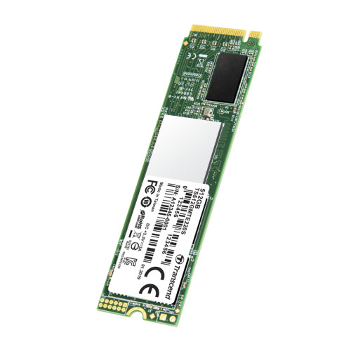 Твердотельный накопитель/ Transcend SSD MTE220S, 512GB, M.2(22x80mm), NVMe 1.3, PCIe 3.0 x4, 3D TLC, R/W 3500/2500MB/s, IOPs 190 000/360 000, DRAM buffer 512MB, TBW 1100, DWPD 1.2 (5 лет)