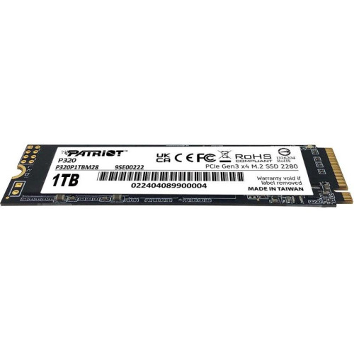 Твердотельный накопитель Patriot PCIe 3.0 x4 1TB P320P1TBM28 P320 M.2 2280 [P320P1TBM28]