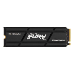 Твердотельный накопитель/ Kingston SSD Fury Renegade, 1000GB, M.2(22x80mm), NVMe, PCIe 4.0 x4, 3D TLC, R/W 7300/6000MB/s, IOPs 900 000/1 000 000, DRAM buffer 1024MB, TBW 1000, DWPD 0.55, with Heat Spreader (5 лет)