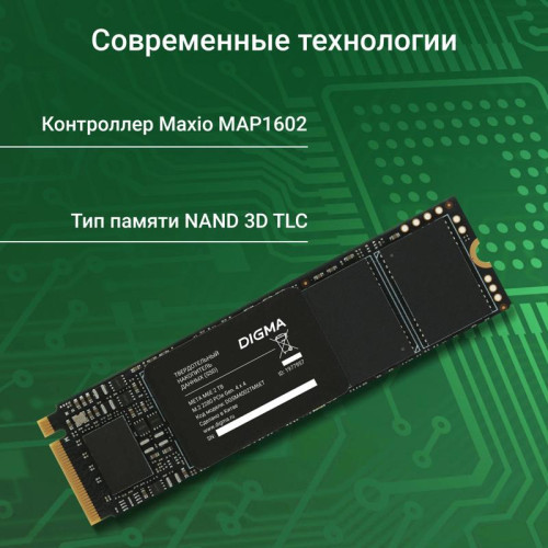 Твердотельный накопитель Digma PCIe 4.0 x4 2TB DGSM4002TM6ET Meta M6E M.2 2280 [DGSM4002TM6ET]
