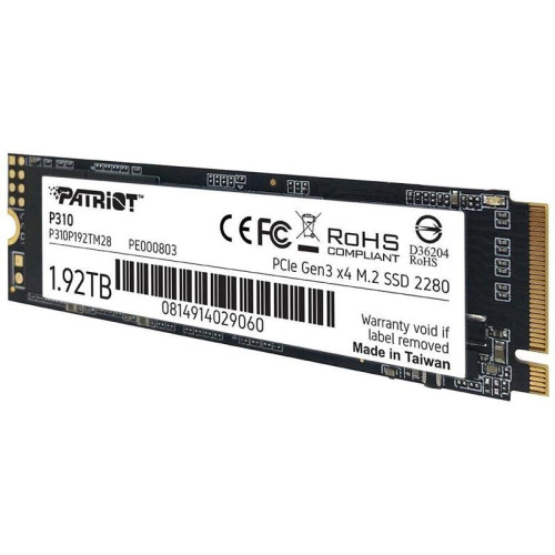 Твердотельный накопитель Patriot PCIe 3.0 x4 1920GB P310P192TM28 P310 M.2 2280 [P310P192TM28]