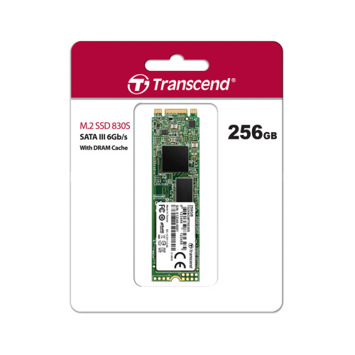 Твердотельный накопитель/ Transcend SSD 830S, 256GB, M.2(22x80mm), SATA3, 3D TLC, R/W 530/400MB/s, IOPs 45 000/70 000, DRAM buffer 256MB, TBW 140, DWPD 0.3 (5 лет)