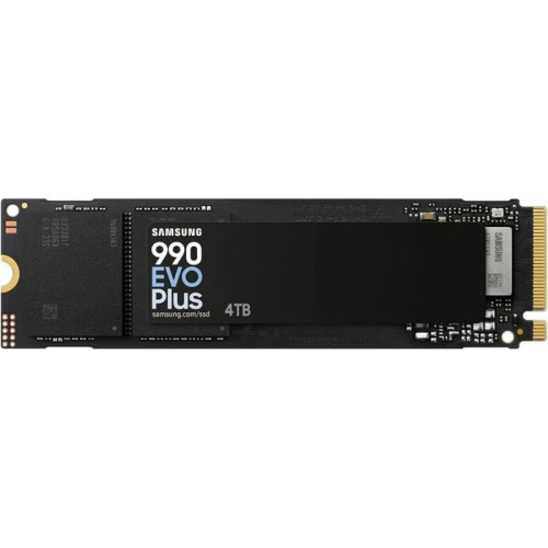 Твердотельные накопители/ Samsung SSD 990 Plus, 4000GB, M.2(22x80mm), NVMe 2.0, NVMe 2.0, PCIe 4.0 x4, V-NAND TLC, R/W 7250/6300MB/s, IOPs 1 050/1 400 000, DRAM buffer 4000MB, TBW 2400, DWPD 0.3 (12 мес.)