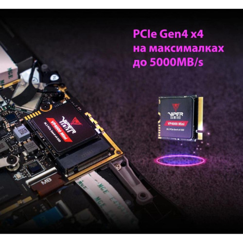 Накопитель SSD Patriot PCIe 4.0 x4 500GB VP4000M500GM23 VP4000 Mini M.2 2230