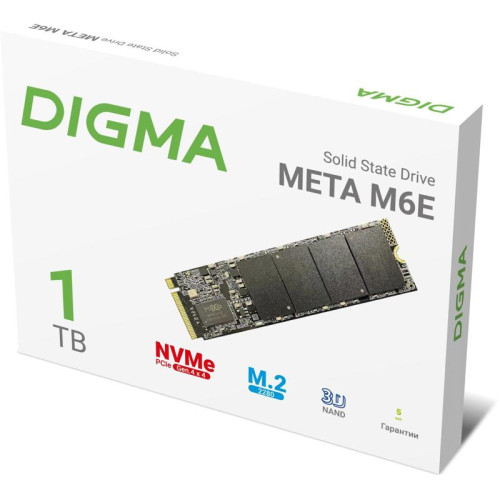 Твердотельный накопитель Digma PCIe 4.0 x4 1TB DGSM4001TM6ET Meta M6E M.2 2280 [DGSM4001TM6ET]