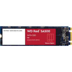 Твердотельные накопители/ WD SSD Red SA500 NAS, 1000GB, M.2(22x80mm), SATA3, R/W 560/530MB/s, IOPs 95 000/85 000, DRAM buffer, TBW 600, DWPD 0.4 (12 мес.)