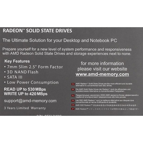 Твердотельный накопитель AMD SATA-III 240GB R5SL240G Radeon R5 2.5