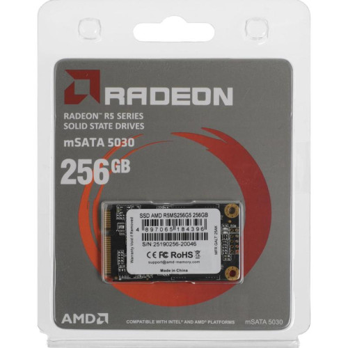 Твердотельный накопитель AMD SATA 256GB R5MS256G5 Radeon R5 mSATA