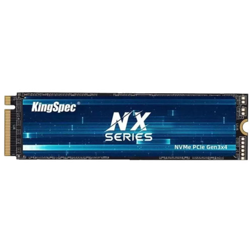 Твердотельный накопитель/ Kingspec SSD NX-512 2280, 512GB, M.2(22x80mm), NVMe, PCIe 3.0 x4, 3D TLC, R/W 3400/2500MB/s, IOPs 380 000/320 000, TBW 500, DWPD 0.89 (3 года)