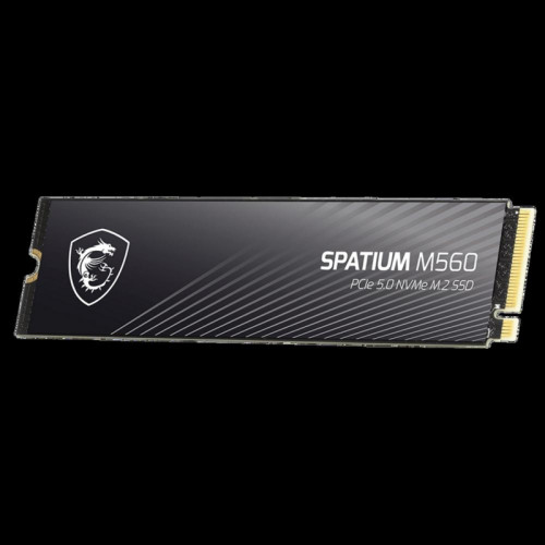 MSI SSD SPATIUM M560, 1000GB, M.2(22x80mm), NVMe, PCIe 5.0 x4, 3D TLC, R/W 10200/8400, IOPs 1 300 000/1 400 000,TBW 600, DWPD 0.32 (5 лет)