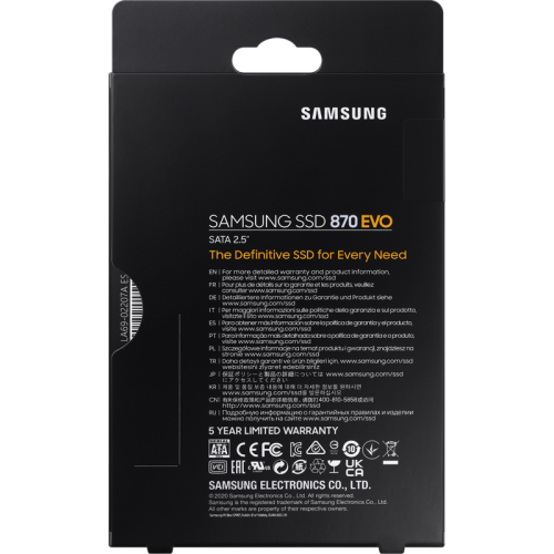Samsung SSD 250GB 870 EVO, V-NAND 3-bit MLC, MGX, 2.5'' SATA 6Gb/s, R560/W530, IOPs 98000/88000