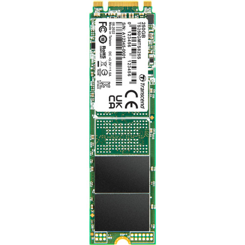 Твердотельный накопитель/ Transcend SSD 825S, 250GB, M.2(22x80mm), SATA3, 3D TLC, R/W 500/330MB/s, IOPs 40 000/75 000, TBW 90, DWPD 0.3 (3 года)