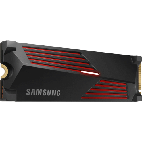 Твердотельный накопитель Samsung SSD 990 PRO, 2000GB, M.2(22x80mm), NVMe 2.0, PCIe 4.0 x4, V-NAND TLC, R/W 7450/6900MB/s, IOPs 1 400 000/1 550 000, DRAM buffer 2048MB, TBW 1200, DWPD 0.33, with Heatsink (12 мес.)