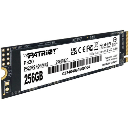 Твердотельный накопитель Patriot PCIe 3.0 x4 256GB P320P256GM28 P320 M.2 2280 [P320P256GM28]