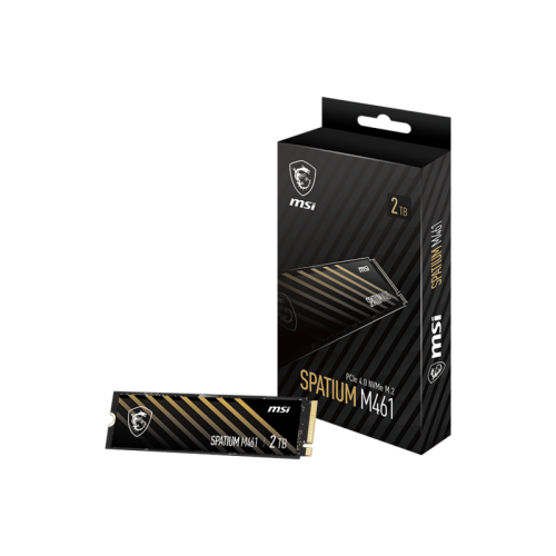 MSI SSD SPATIUM M461, 4000GB, M.2(22x80mm), NVMe, PCIe 4.0 x4, 3D QLC, R/W 5000/4200, IOPs 600 000/850 000, TBW 900, DWPD 0.12 (5 лет)