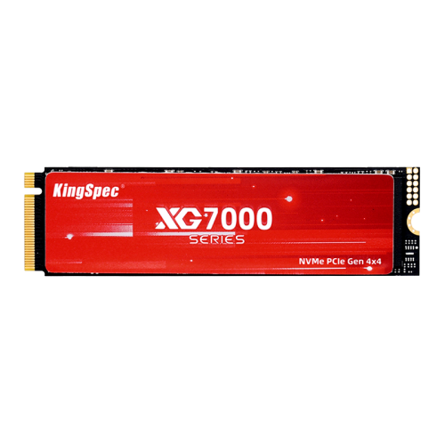 Твердотельный накопитель/ Kingspec SSD XG7000-512 2280, 512GB, M.2(22x80mm), NVMe, PCIe 4.0 x4, 3D NAND, R/W 7200/4400MB/s, IOPs 630 000/390 000, TBW 300, DWPD 0.89, with Heat Sink (3 года)