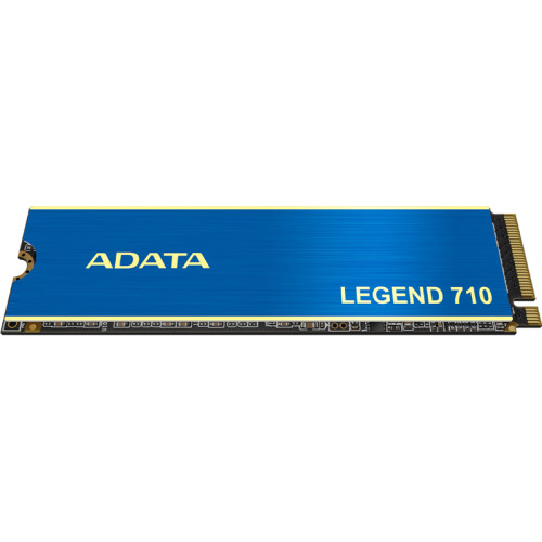 Твердотельный накопитель/ ADATA SSD LEGEND 710, 256GB, M.2(22x80mm), NVMe 1.4, PCIe 3.0 x4, 3D NAND, R/W 2100/1000MB/s, IOPs 90 000/130 000, TBW 65, DWPD 0.23, with Heat Sink (3 года)