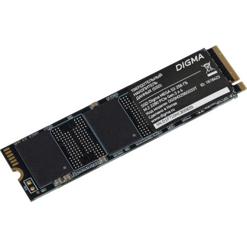Твердотельный накопитель Digma PCIe 3.0 x4 256GB DGSM3256GS33T Mega S3 M.2 2280 [DGSM3256GS33T]