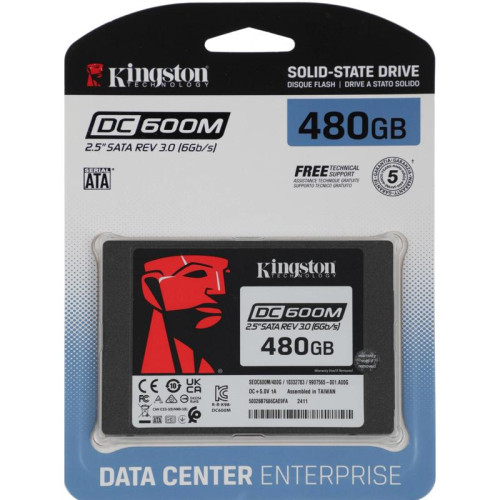 Твердотельный накопитель Kingston SATA-III 480GB SEDC600M/480G DC600M 2.5