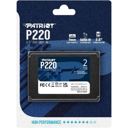 Твердотельный накопитель Patriot SATA-III 2TB P220S2TB25 P220 2.5