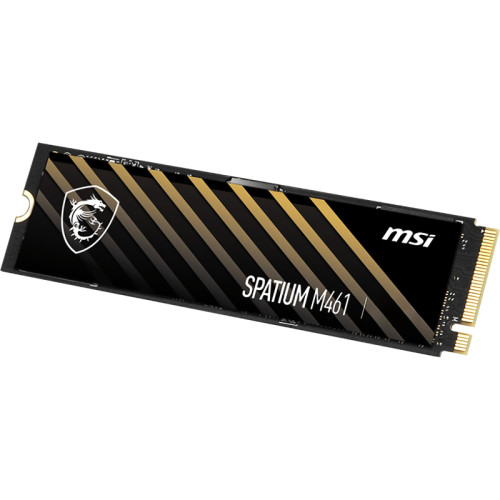 MSI SSD SPATIUM M461, 1000GB, M.2(22x80mm), NVMe, PCIe 4.0 x4, 3D TLC, R/W 5000/3200, IOPs 630 000/750 000, TBW 250, DWPD 0.14 (5 лет)