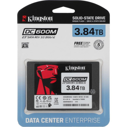 Твердотельный накопитель Kingston SATA-III 3.84TB SEDC600M/3840G DC600M 2.5