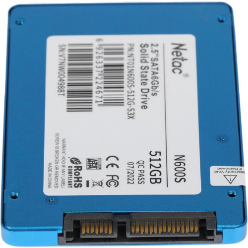 Твердотельный накопитель Netac SATA-III 512GB NT01N600S-512G-S3X N600S 2.5
