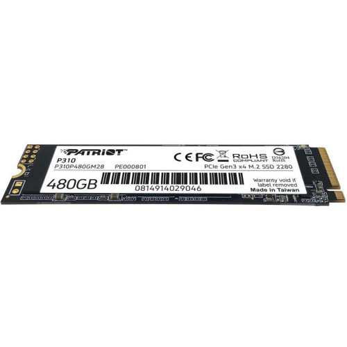 Твердотельный накопитель Patriot PCIe 3.0 x4 480GB P310P480GM28 P310 M.2 2280 [P310P480GM28]