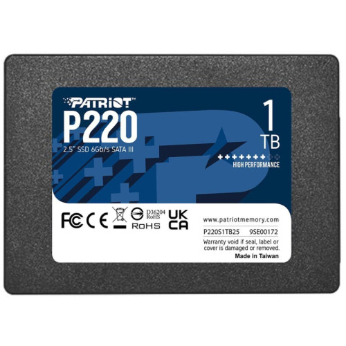 Твердотельный накопитель Patriot SATA-III 1TB P220S1TB25 P220 2.5