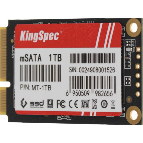 Твердотельный накопитель Kingspec SATA-III 1TB MT-1TB MT Series mSATA [MT-1TB]
