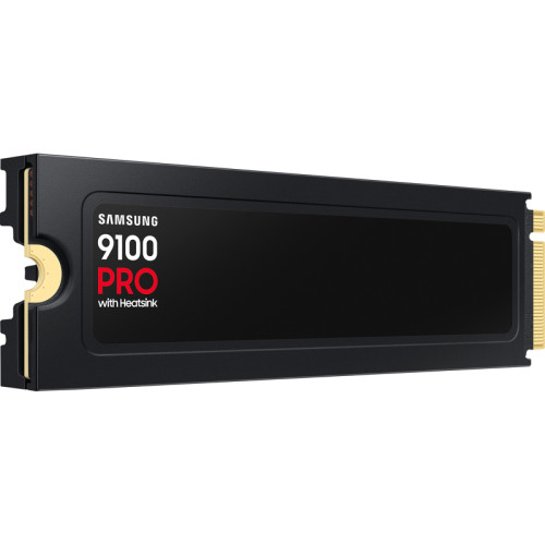 Твердотельный накопитель/ Samsung SSD 9100 PRO, 1000GB, M.2(22x80mm), NVMe 2.0, PCIe 5.0 x4, V-NAND TLC, R/W 14700/13300MB/s, IOPs 1 850 000/2 600 000, TBW 600, DWPD 0.3, with Heatsink (12 мес.)