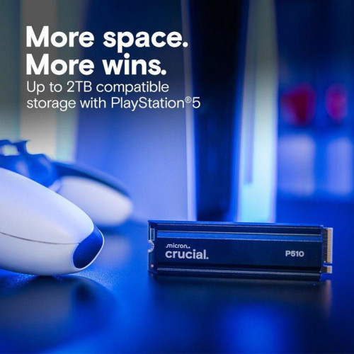 Твердотельный накопитель Crucial P510 1TB PCIe Gen5 NVMe 2280 M.2 SSD with heatsink CT1000P510SSD5