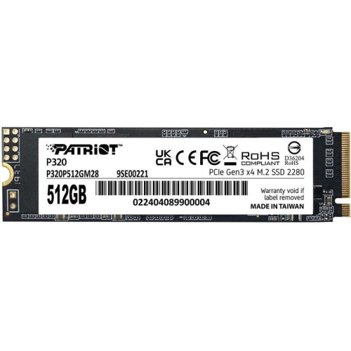 Твердотельный накопитель Patriot PCIe 3.0 x4 512GB P320P512GM28 P320 M.2 2280 [P320P512GM28]