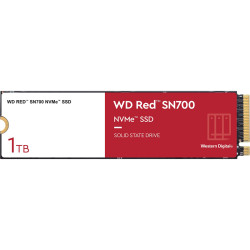 Твердотельные накопители/ WD SSD Red SN700 NVMe for NAS, 1.0TB, M.2(22x80mm), NVMe, PCIe 3.0 x4, R/W 3430/3000MB/s, IOPs 515 000/560 000, TBW 2000, DWPD 1 (12 мес.)