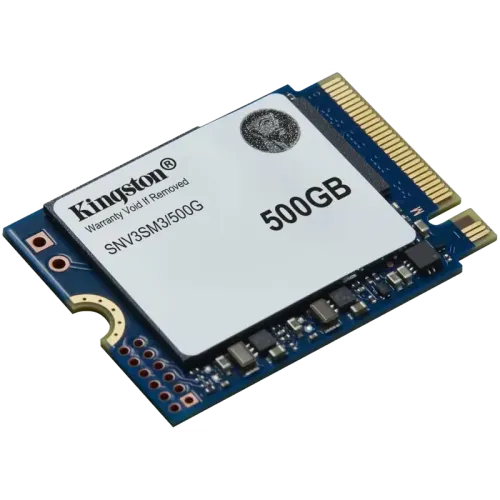 Твердотельный накопитель Kingston SSD NV3, 500GB, M.2(22x30mm), NVMe, PCIe 4.0 x4, 3D TLC, R/W 5000/3000MB/s, TBW 160, DWPD 0.2 (60 мес)