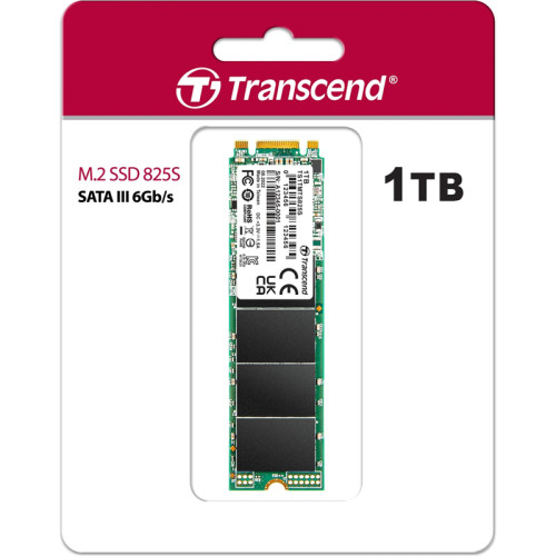 Твердотельный накопитель/ Transcend SSD 825S, 1000GB, M.2(22x80mm), SATA3, 3D TLC, R/W 550/500MB/s, IOPs 55 000/72 000, TBW 360, DWPD 0.3 (3 года)