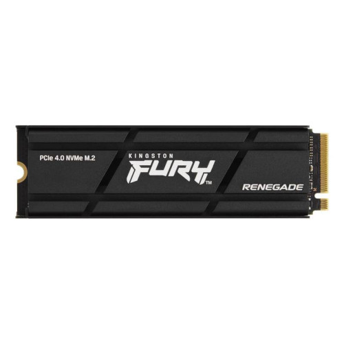 Твердотельный накопитель/ Kingston SSD Fury Renegade, 2000GB, M.2(22x80mm), NVMe, PCIe 4.0 x4, 3D TLC, R/W 7300/7000MB/s, IOPs 1 000 000/1 000 000, DRAM buffer 2048MB, TBW 2000, DWPD 0.55, with Heat Spreader (5 лет)