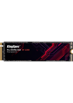 Твердотельный накопитель/ Kingspec SSD XF-1TB 2280, 1024GB, M.2(22x80mm), NVMe, PCIe 4.0 x4, R/W 4900/4600MB/s, IOPs н.д./н.д., TBW 1200, DWPD 1.07 (3 года)