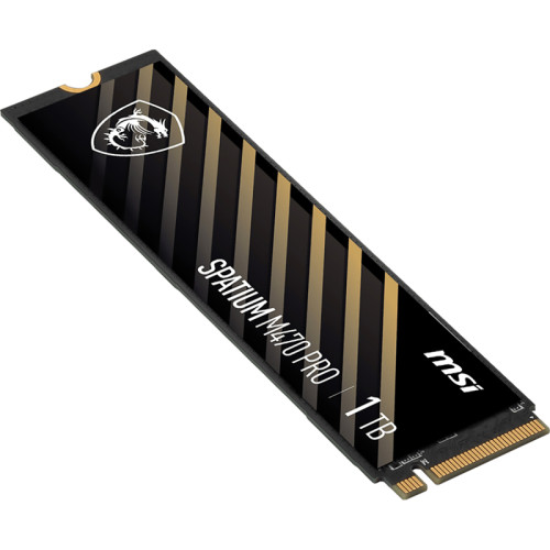 MSI SSD SPATIUM M470 Pro, 1000GB, M.2(22x80mm), NVMe, PCIe 4.0 x4, 3D TLC, R/W 6000/4500, IOPs 950 000/950 000, TBW 320, DWPD 0.2 (5 лет)